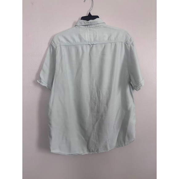 Denim & Flower Ricky Singh Mens XL Mint Green Short Sleeve Button Down Shirt - Picture 4 of 4